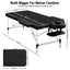 Zenses Massage Table 75cm Portable 2 Fold Aluminium Beauty Bed Black