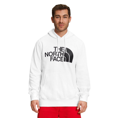 Men The North Face Half Dome Pullover White Cotton Hoodie