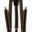 Mens Adjustable Latte, Red & Navy Striped Patterned Suspenders