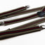 Mens Adjustable Latte, Red & Navy Striped Patterned Suspenders