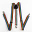 Mens Adjustable Mens Adjustable Multicoloured Rainbow Striped Patterned Suspenders