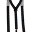 Mens Adjustable Rainbow Skulls Patterned Suspenders