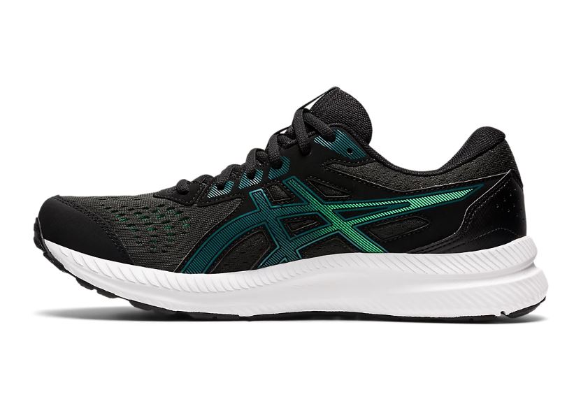 Mens Asics Gel-Contend 8 Black/Velvet Pine Athletic Running Shoes