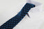 Mens Black & Blue Square Patterned 8cm Neck Tie