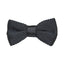 Mens Black Cross-Hatched Knitted Bow Tie