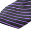 Mens Black & Purple Striped 8cm Patterned Neck Tie