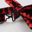 Mens Black & Red Checkered Block Patterned Bow Tie
