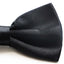 Mens Black Solid Plain Colour Bow Tie
