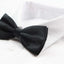 Mens Black Solid Plain Colour Bow Tie