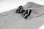 Mens Black & White Thick Vertical Striped Patterned Bow Tie
