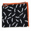 Mens Black With White Moustache Cotton Bow Tie & Pocket Square Set