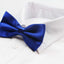 Mens Blue Solid Plain Colour Bow Tie