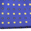 Mens Blue & Yellow Flower Silk Pocket Square