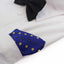 Mens Blue & Yellow Flower Silk Pocket Square