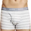 Mens Bonds Striped Guyfront Trunks Underwear White/Grey Mzuqi