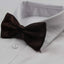 Mens Brown Solid Plain Colour Bow Tie