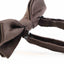 Mens Brown Velvet Plain Colour Bow Tie