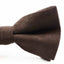 Mens Brown Velvet Plain Colour Bow Tie