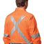 Mens Cotton Drill Safety Shirt Hi Vis Fluro Orange Work Wear Heavy Duty New