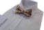 Mens Cream Floral Patterned Bow Tie