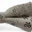 Mens Cream & Green Floral Bow Pattern Cotton Bow Tie & Pocket Square Set