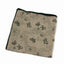 Mens Cream & Green Floral Bow Pattern Cotton Bow Tie & Pocket Square Set