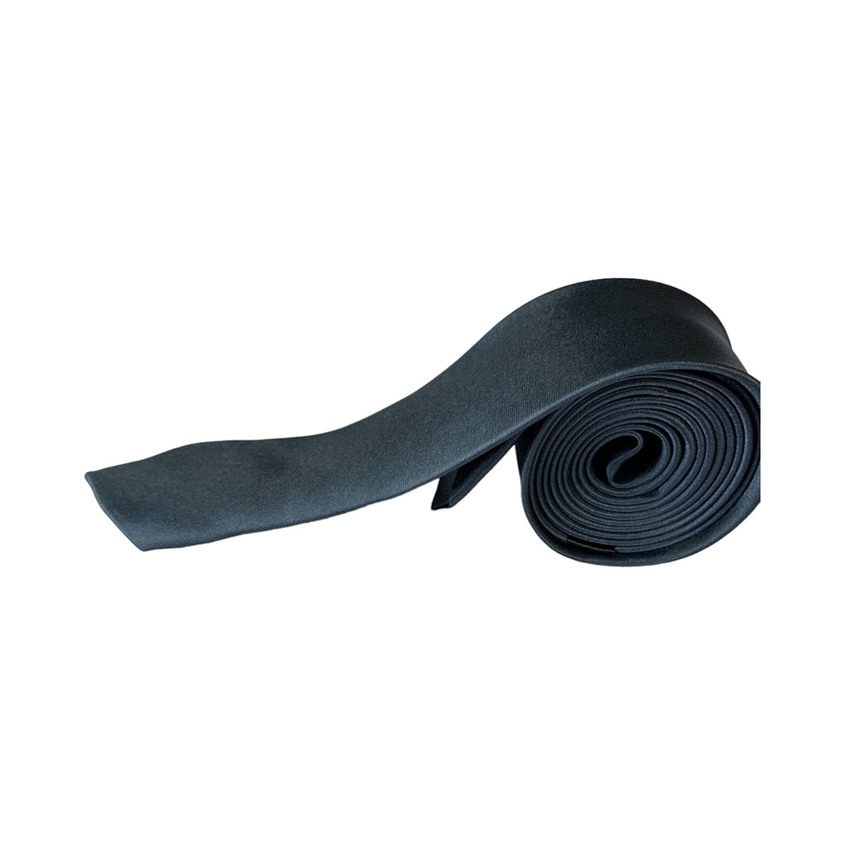 Mens Dark Grey 5cm Skinny Plain Neck Tie