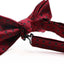 Mens Dark Red & Black Polka Dot Pattern Bow Tie
