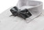 Mens Dark Silver Diamond Shaped Checkered Bow Tie