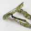 Mens Green With White Flowers Cotton Bow Tie & Pocket Square Set