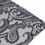 Mens Grey & Gunmetal Paisley Pocket Square