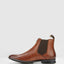 Mens Hush Puppies Chelsea Extra Wide Mens Black Mahogancy Tan Leather Boots