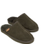 Mens Hush Puppies Loch Slippers Warm Winter Slip On Dark Olive Suede Shoes