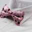Mens Light Pink With Love Hearts Patterned Bow Tie
