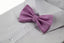 Mens Lilac Plain Coloured Checkered Bow Tie