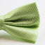 Mens Lime Plain Coloured Large Patterned Checkered Bow Tie