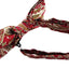 Mens Maroon, Green & Cream Paisley Cotton Bow Tie & Pocket Square Set