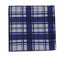 Mens Navy Blue Checkered Silk Pocket Square