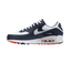 Mens Nike Air Max 90 Navy/ White/ Red Athletic Shoes