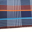 Mens Orange & Blue Checkered Silk Pocket Square
