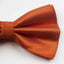 Mens Orange Plain Coloured Checkered Bow Tie