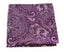 Mens Purple & Black Boho Paisley Silk Pocket Square