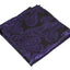 Mens Purple & Black Paisley Pocket Square