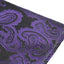 Mens Purple & Black Paisley Pocket Square