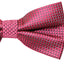 Mens Quality Dark Red Checkered Patterned Bow Tie
