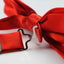 Mens Red Orange Solid Plain Colour Bow Tie