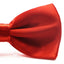 Mens Red Orange Solid Plain Colour Bow Tie