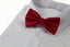 Mens Red Plain Coloured Checkered Bow Tie