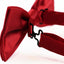 Mens Red Solid Plain Colour Bow Tie