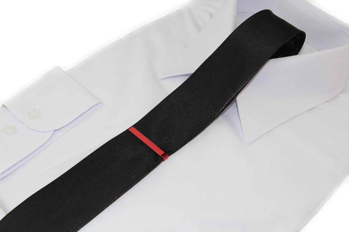 Mens Red Tie Clip Clasp